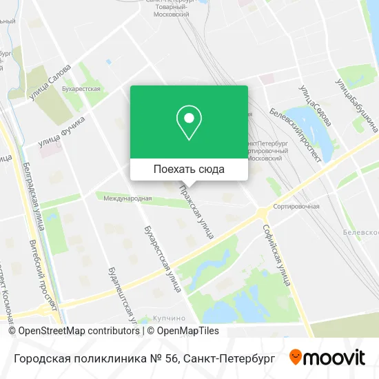 Карта Городская поликлиника № 56