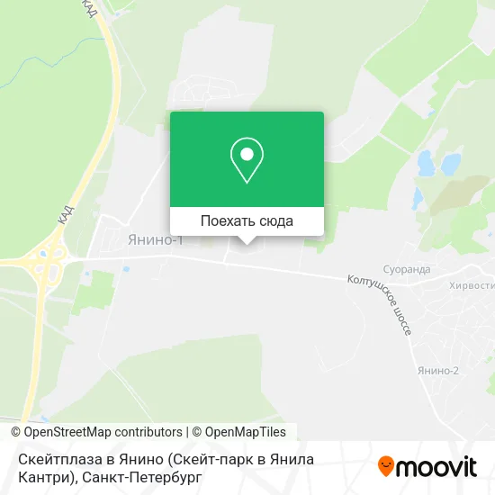Карта Скейтплаза в Янино (Скейт-парк в Янила Кантри)