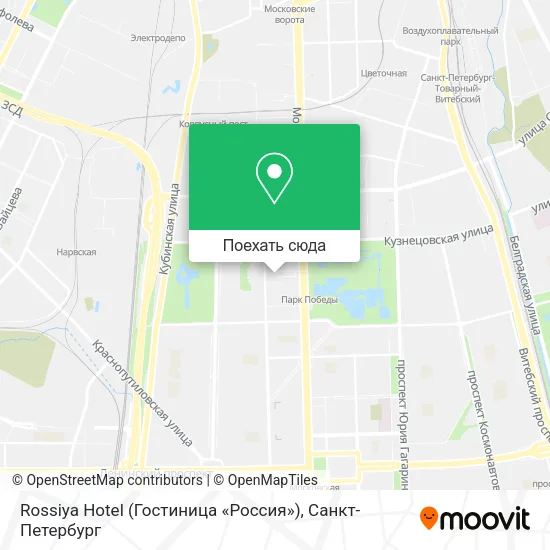 Карта Rossiya Hotel (Гостиница «Россия»)