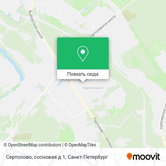 Карта Сертолово, сосновая д 1