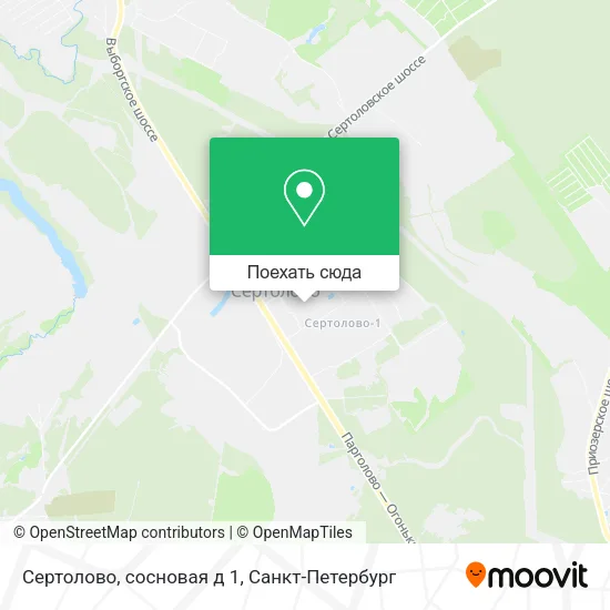 Карта Сертолово, сосновая д 1
