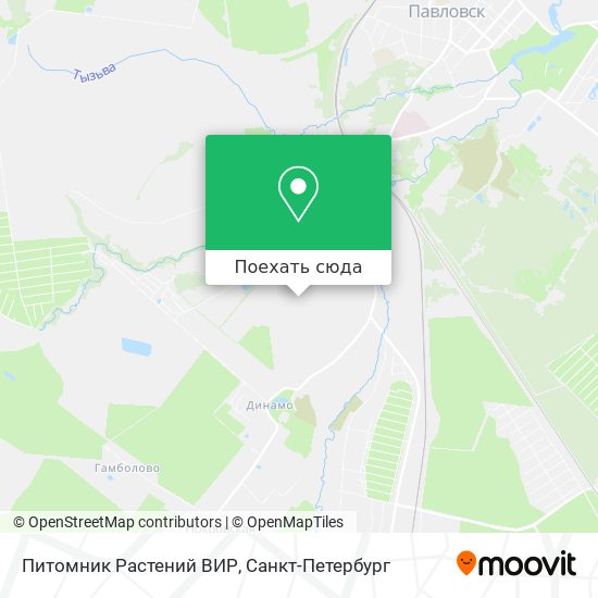 Карта Питомник Растений ВИР