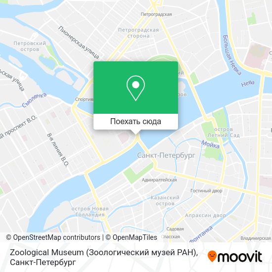 Карта Zoological Museum (Зоологический музей РАН)