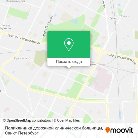 Карта Поликлиника дорожной клинической больницы