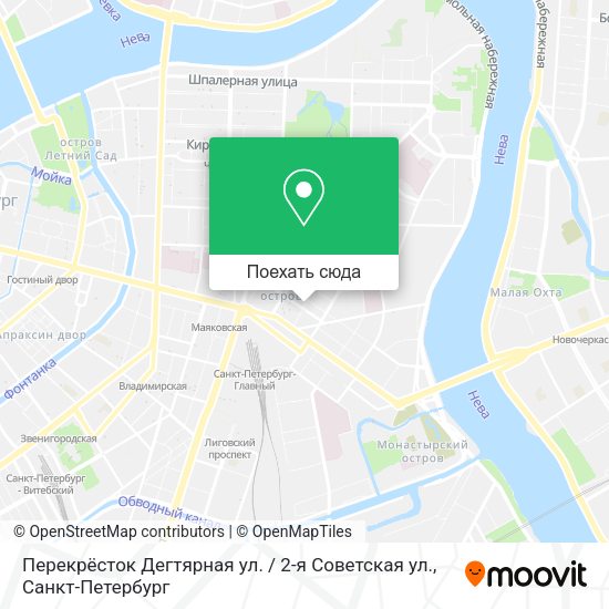 Карта Перекрёсток Дегтярная ул. / 2-я Советская ул.
