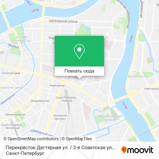 Карта Перекрёсток Дегтярная ул. / 2-я Советская ул.