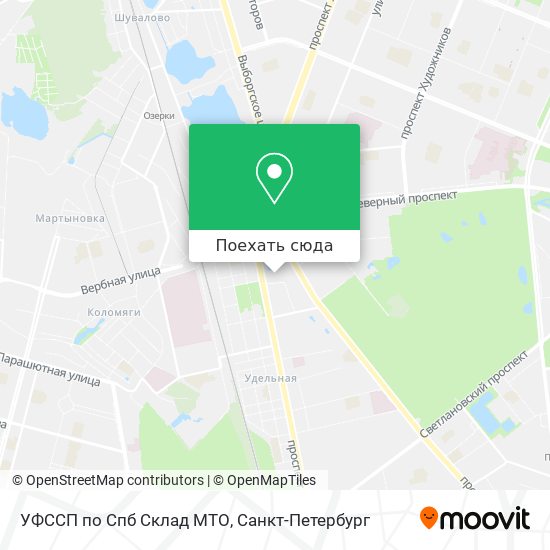 Карта УФССП по Спб Склад МТО