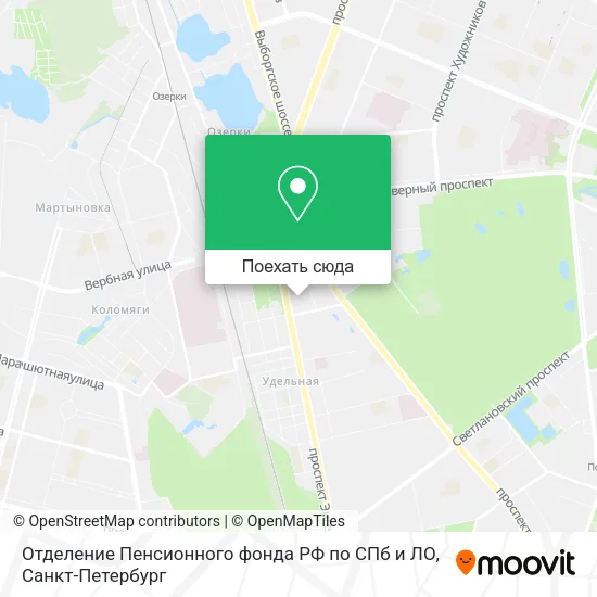 Карта Отделение Пенсионного фонда РФ по СПб и ЛО