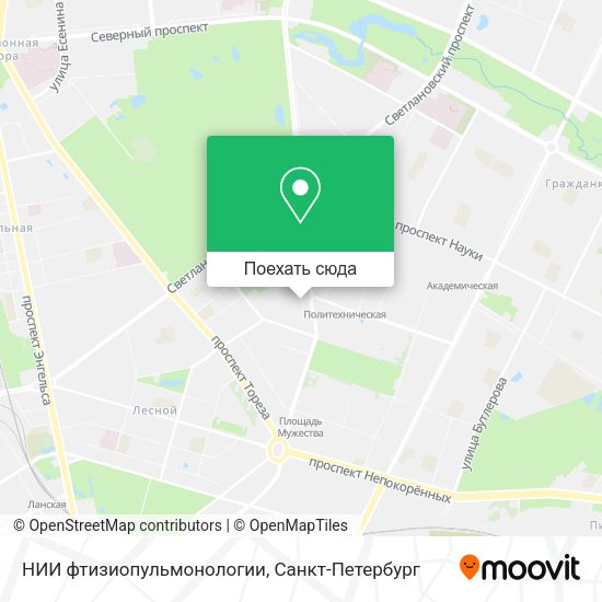 Карта НИИ фтизиопульмонологии