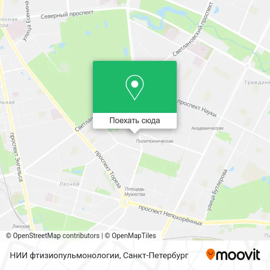 Карта НИИ фтизиопульмонологии