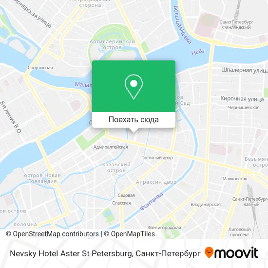 Карта Nevsky Hotel Aster St Petersburg