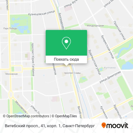 Карта Витебский просп., 41, корп. 1