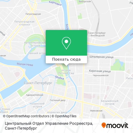 Карта Центральный Отдел Управление Росреестра