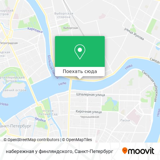 Карта набережная у финляндского
