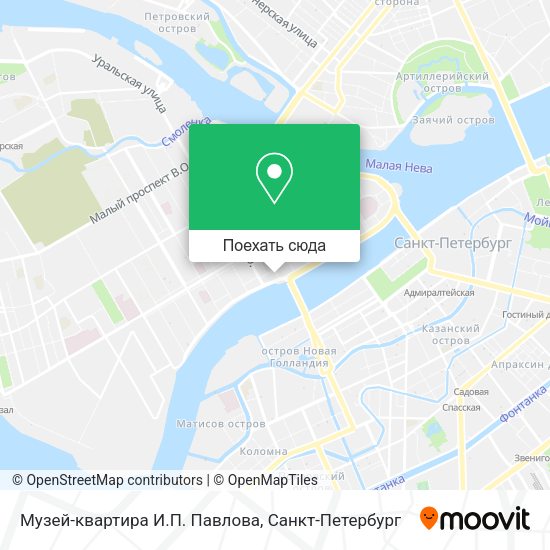 Карта Музей-квартира И.П. Павлова