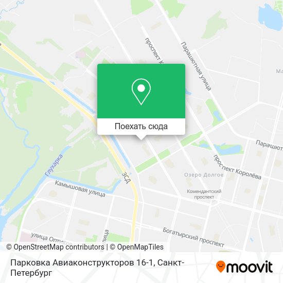 Карта Парковка Авиаконструкторов 16-1