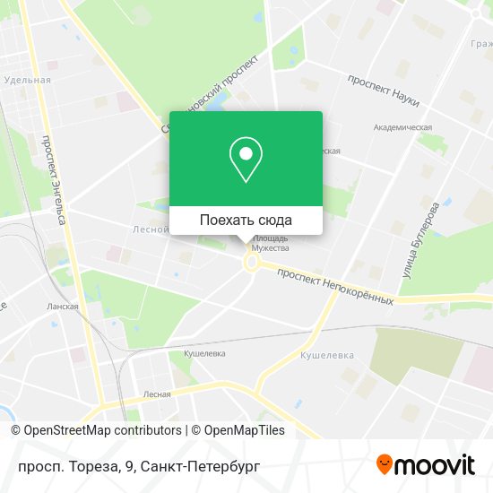 Карта просп. Тореза, 9