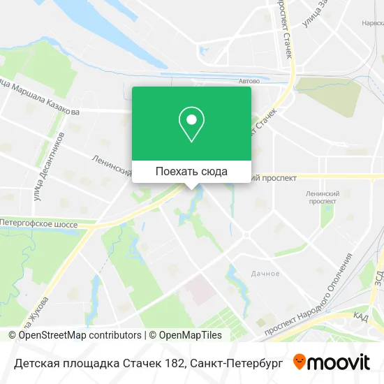 Карта Детская площадка Стачек 182