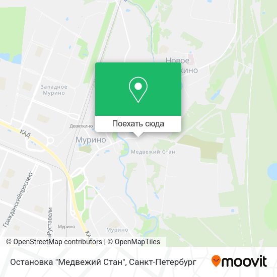 Карта Остановка "Медвежий Стан"