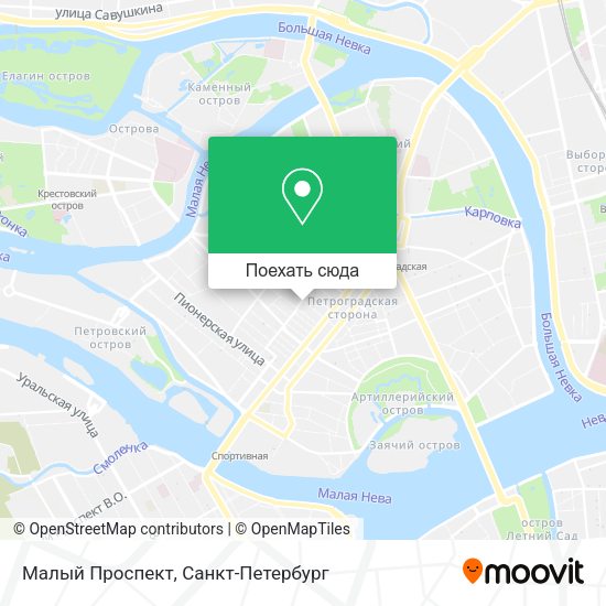 Карта Малый Проспект