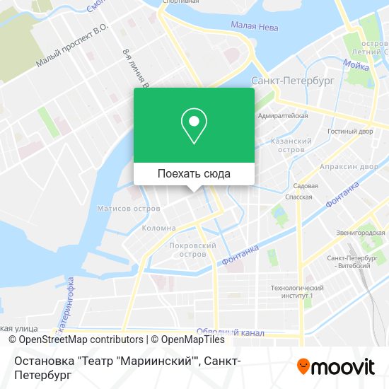 Карта Остановка "Театр "Мариинский""