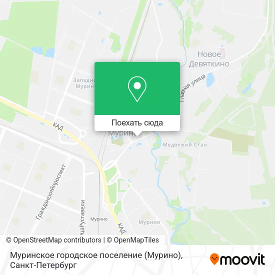 Карта Муринское городское поселение (Мурино)
