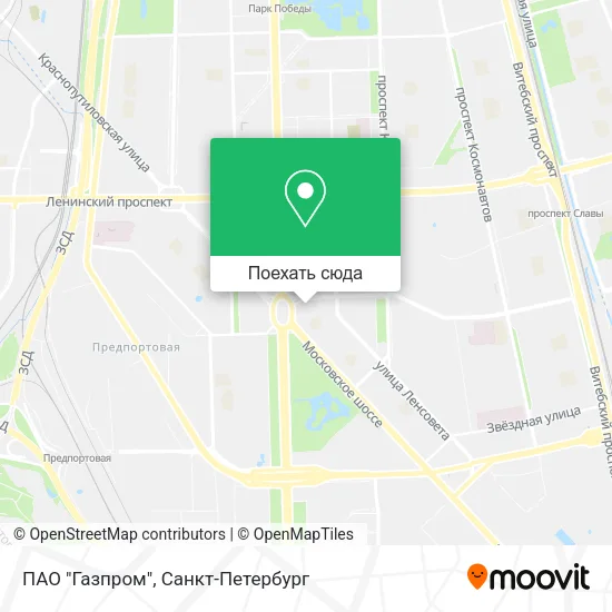 Карта ПАО "Газпром"
