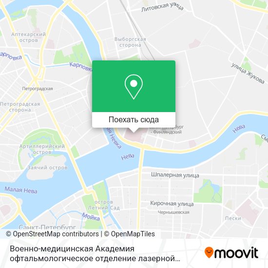 Карта Военно-медицинская Академия офтальмологическое отделение лазерной хирургии