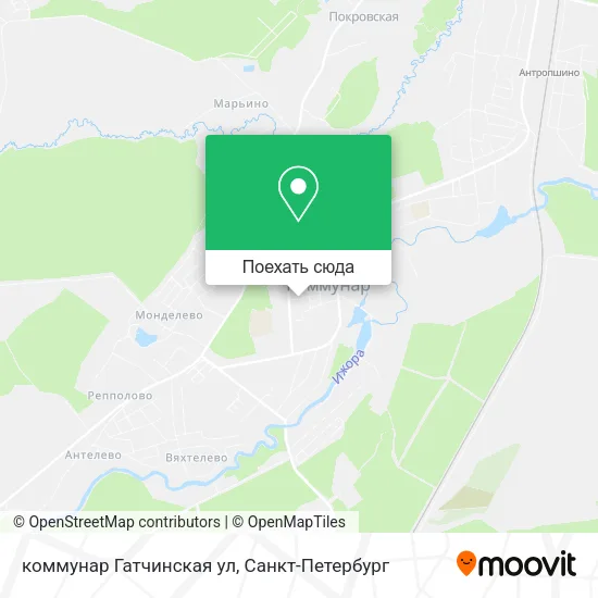 Карта коммунар Гатчинская ул