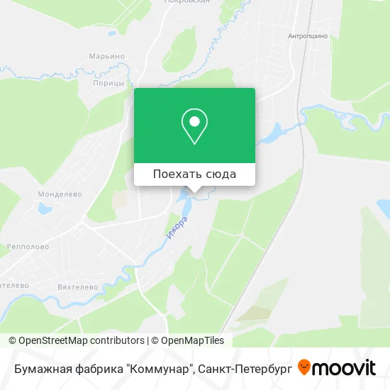 Карта Бумажная фабрика "Коммунар"