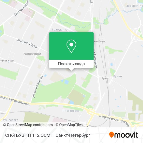 Карта СПбГБУЗ ГП 112 ОСМП