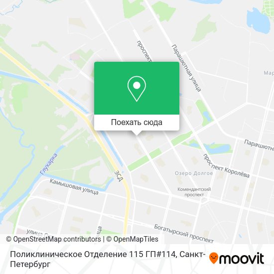 Карта Поликлиническое Отделение 115 ГП#114