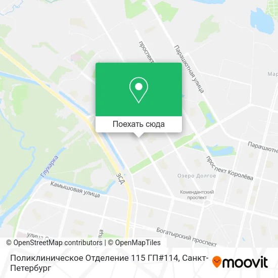 Карта Поликлиническое Отделение 115 ГП#114