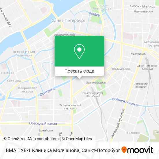 Карта ВМА ТУВ-1 Клиника Молчанова
