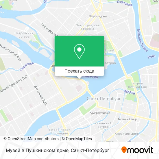 Карта Музей в Пушкинском доме