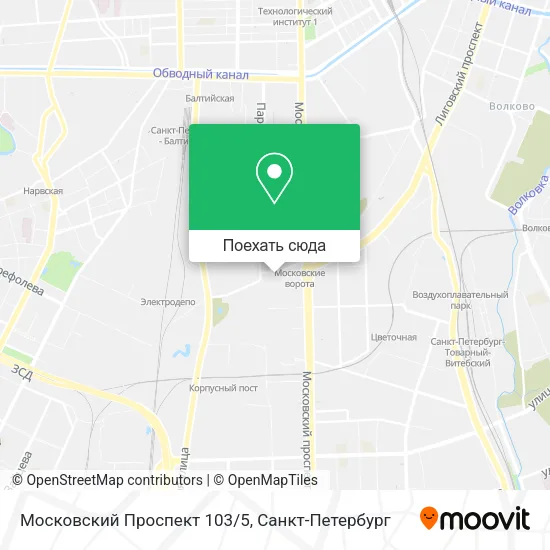 Карта Московский Проспект 103/5