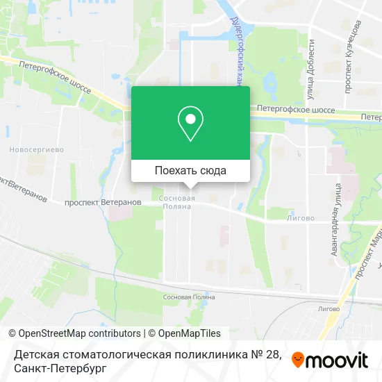Карта Детская стоматологическая поликлиника № 28