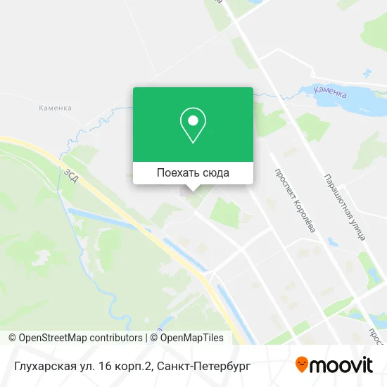 Карта Глухарская ул. 16 корп.2