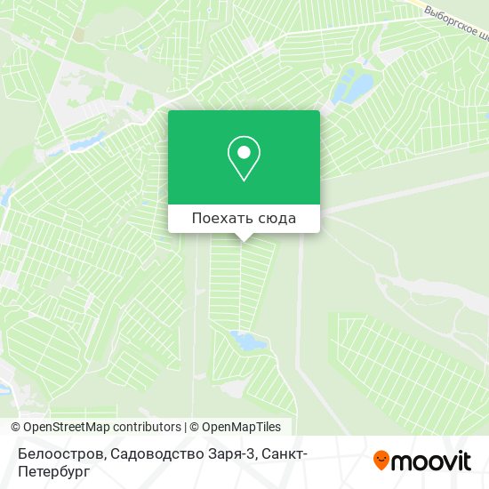 Карта Белоостров, Садоводство Заря-3