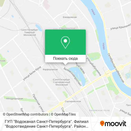 Карта ГУП "Водоканал Санкт-Петербурга". Филиал "Водоотведение Санкт-Петербурга". Район водоотведения "Вос