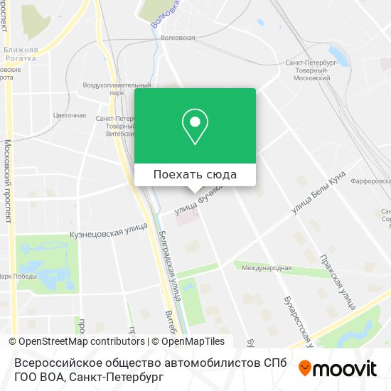 Карта Всероссийское общество автомобилистов СПб ГОО ВОА