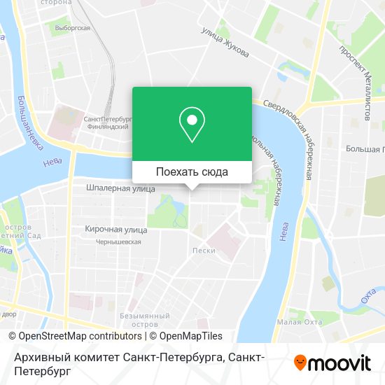 Карта Архивный комитет Санкт-Петербурга