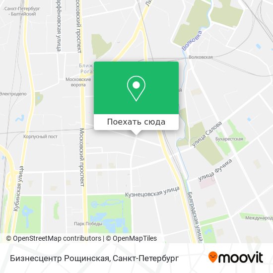 Карта Бизнесцентр Рощинская