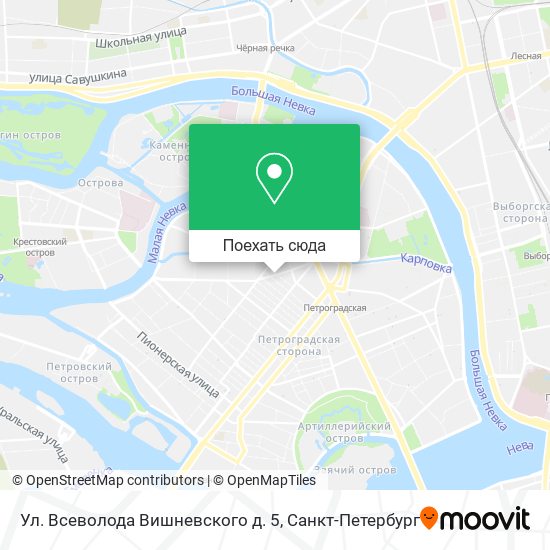 Карта Ул. Всеволода Вишневского д. 5