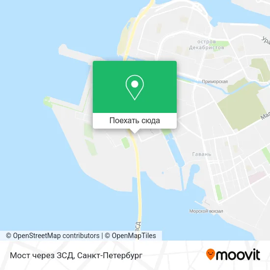 Карта Мост через ЗСД