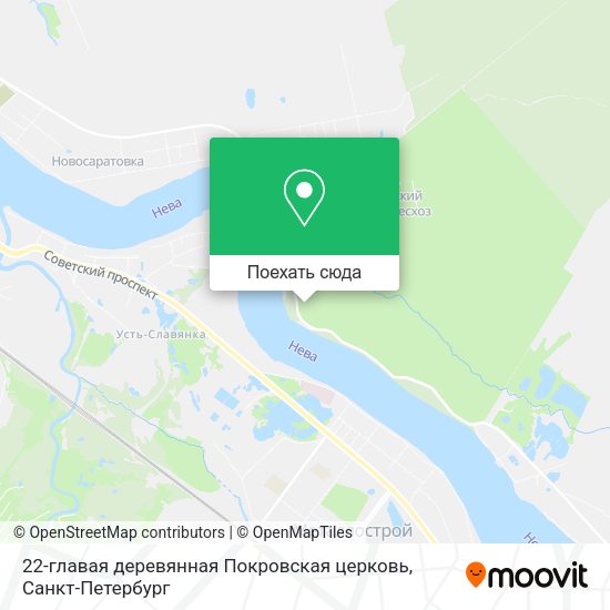 Карта 22-главая деревянная Покровская церковь