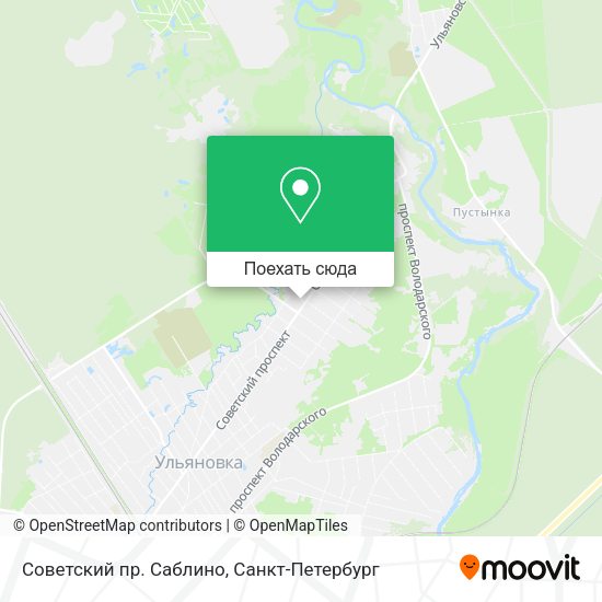 Карта Советский пр. Саблино