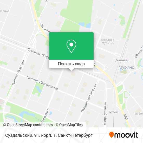 Карта Суздальский, 91, корп. 1