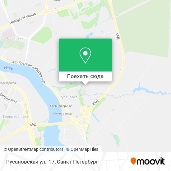 Карта Русановская ул., 17