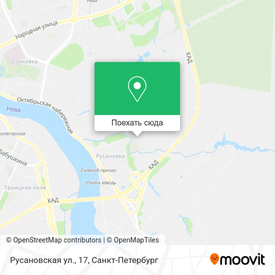 Карта Русановская ул., 17
